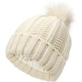 thumbnail image 1 of LinYooLi Women Chunky Beanie Hat Winter Thick Warm Fuzzy Knit Pom Skull Cap, 1 of 6