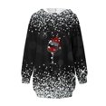 thumbnail image 4 of Jsaierl Robe à Capuche de Noël pour Femmes à Manches Longues, Tunique à Capuche à Imprimé Verre de Noël, Chandail de Noël, Robe de Fête avec Poches, 4 of 4