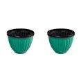 thumbnail image 1 of 3.94 Inch Small Flower Pots Plastic Planters - 3D Textured Outdoor Indoor Garden Pots with Drain Holes - Weather-Resistant Lightweight Plant Containers for Porch Patio Deck Windowsill Decor, 1 of 5