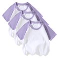 thumbnail image 1 of MeetoTime 3PC Kids Cotton Breathable Short Sleeve Basic Tees Solid Color Round Neck T-shirt for Boys Girls, 1 of 5
