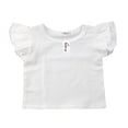 thumbnail image 1 of CNKOO Summer Baby Girl Short Sleeve T-Shirt Cotton Ruffle  Neck Tops, 1 of 5