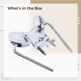 thumbnail image 5 of Double Tom Holder Stand, Solid Drum Set Mount Bracket, Aluminum Alloy Drum Rack Clamp, Rust-Resistant, Electroplated Surface, Ideal Replacement Part for Double Tom Drum Set, 5 of 5
