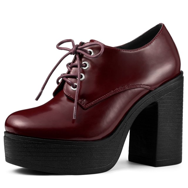 Unique Bargains Women's Platform High Block Heel Ankle Boots