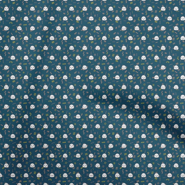 oneOone Silk Tabby Teal Blue Fabric Random Sewing Craft Projects Fabric Prints By Yard 42 Inch Wide