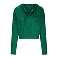 thumbnail image 1 of Pompotops Vestes Décontractées Sans Capuche à Manches Longues pour Femmes, Manteau Ample en Liquidation, 1 of 4