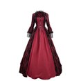 thumbnail image 1 of Penkiiy Robe Victorienne pour Femmes Robe Médiévale Renaissance des Années 1800 Corset Manches Évasées Robe Vintage Robe de Cocktail Robe de Bal 5TG Rouge, 1 of 4