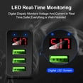thumbnail image 3 of Chargeur Mural à Chargement Rapide à 3 Ports QC 3.0 USB + Affichage Numérique LED(2 PACK), 3 of 9