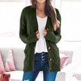 thumbnail image 2 of Kcodviy Sweaters Womens Open Sleeve Women High End Sweaters Knit Boho Long Patchwork Womens Jacket Coat Cardigan Pockets Front Womens Knit Coat Sweater, 2 of 5