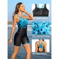 thumbnail image 2 of Charmo Women Boyleg One Piece Swimsuit Racerback Athletic Training Bathing Suit, 2 of 6