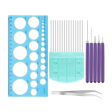 veasfak Outils de Quilling en Papier Kit à Fentes Aiguille à Rouler et à Boucler Stylo Décoration Différents 8 Pcs avec Peigne