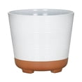 thumbnail image 2 of Jardinière en Résine Hometrends Wallula 10 pouces, Blanc et Terre Cuite, 2 of 5
