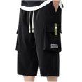 thumbnail image 1 of asjyhkr Shorts Cargo Capri 3/4 Longs pour Hommes Shorts de Randonnée Légers avec Multiples Poches (M-4TG), 1 of 5