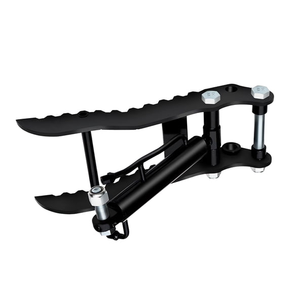Mini Excavator Thumb Clip, Water Proof Mn Steel 3.46in Center Spacing High Efficiency Hydraulic Thumb Clip with 2 M14 Hose for Gardening