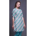thumbnail image 4 of Bimba Robe Kurta Droite pour Femmes à Col Mandarin Imprimée Kurti Courte Hauts, 4 of 6