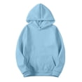 thumbnail image 1 of Women's Slim Pullover Hoodies - Artificial Short Velvet Sweaters, Long Sleeve with Pockets, Suitable for Winter and Fall, 95% Polyester, Multiple Sizes, 1 of 5