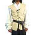 thumbnail image 1 of EGNMCR Débardeurs Homme Homme Rayé Mode Rétro avec Poches à Simple Boutonnage Col en V Débardeurs Hauts Blouse, 1 of 4
