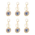 thumbnail image 3 of Rhinestones Keychain, 6Pcs Blue Eye Metal Lightweight Multifunctional Keychains Pendant  For Key Ring For Women, 3 of 8