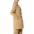 thumbnail image 4 of Unique Bargains Manteau Mi-Long à Double Boutonnage pour Femme à Revers Cranté, 4 of 7