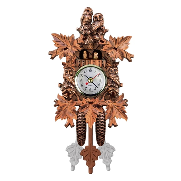 Mistaha Horloge Murale Coucou Oiseau Décorations Suspendues en Bois pour Maison Café Restaurant Art Vintage Chic Balançoire Style Salon 4