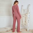 thumbnail image 4 of Ladies Casual Long-sleeved Plus Size Pajamas Suit Home Service, 4 of 8