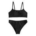 thumbnail image 1 of WEIYLL Swimsuits for Girls Sport High Waist Summer Beach Rash Guard Solid Color Toddler Swimwear 2 Pcs for, 1 of 7