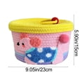 thumbnail image 3 of FcBaudy Cute Storage Basket With Rope Cover Hand Woven Basket And Souvenir Snack Toy Storage Box Cotton storage basket, 3 of 6