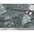 thumbnail image 3 of Soimoi Georgette Viscose Fabric Damask Patchwork Print Sewing Fabric Yard 42 Inch Wide, 3 of 3