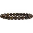 thumbnail image 1 of Natural Bronzite Gemstone 8mm Round Beads Stretch Bracelet 7" Unisex, 1 of 5