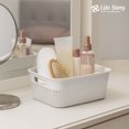 thumbnail image 4 of Life Story 10 Qt Decorative Storage Basket, Medium Plastic Home Organizer, White, 4 of 9