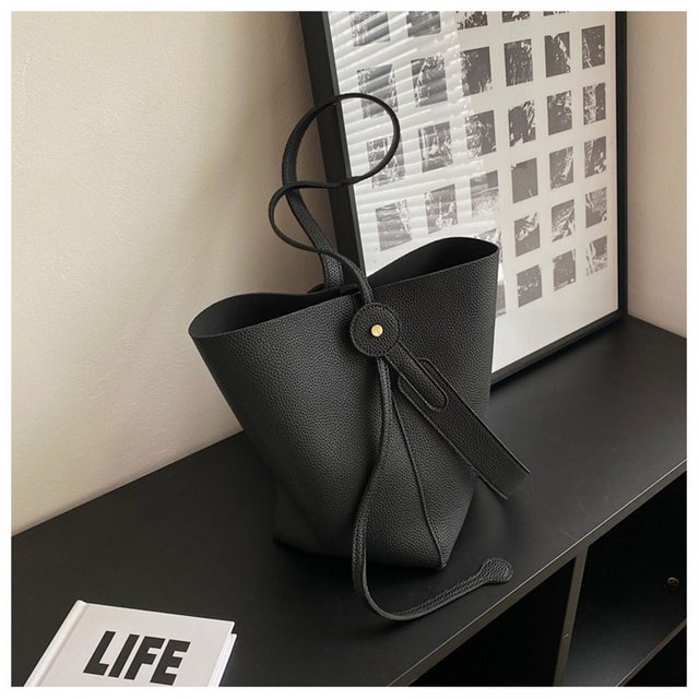 LinYooLi Sac Fourre-Tout Grande Capacité pour Femmes Sac de Courses en Cuir Souple Design Classique de Luxe Sacs à Main Simples Tendance Sac à Bandoulière