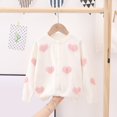 thumbnail image 3 of Chandails Tricotés à Manches Longues pour Filles, Mignons, à Imprimé de Fleurs, Boutonnés, 3 of 3