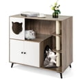thumbnail image 1 of Gymax Meuble Cache-Litière pour Chat 5-en-1 Armoire à Litière pour Chat Agrandie, 1 of 10