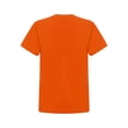 thumbnail image 3 of Ocealan Lot de 2 T-Shirts à Col Rond à Manches Courtes pour Garçons et Filles, Couleur Unie, Été, Décontracté, Coton, Hauts Tee 2-12 Ans Orange 7-8, 3 of 6