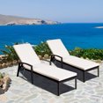 thumbnail image 1 of Gymax 2PCS Adjustable Patio Rattan Chaise Recliner Lounge Chair w/ Cushion, 1 of 9