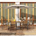 thumbnail image 4 of Costway Parasol de Patio 12 Pi Parasol de Marché Extérieur avec Manivelle 8 Nervures Robustes Beige, 4 of 10