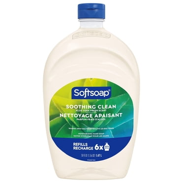 Recharge de savon liquide pour les mains Softsoap Soothing Clean, 1.47 L
