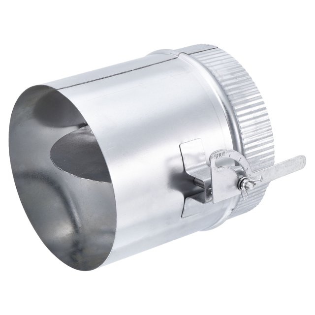 Unique Bargains Backdraft Damper with Sleeve, 6 Inch, Airflow Ducting Branch Vent Damper Adjustment Handle Galvanized Metal