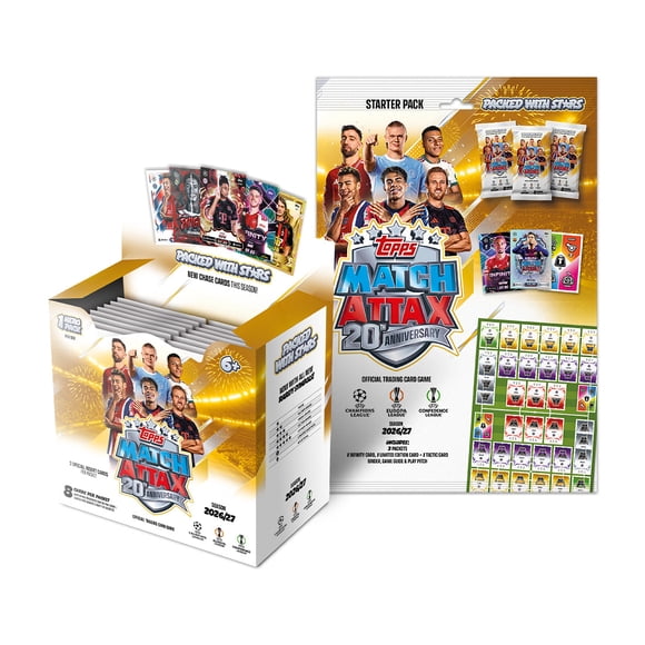 2026-27 Topps Match Attax UEFA Club Competitions Cards - Box & Starter Pack Set (Album + 315 Cards)