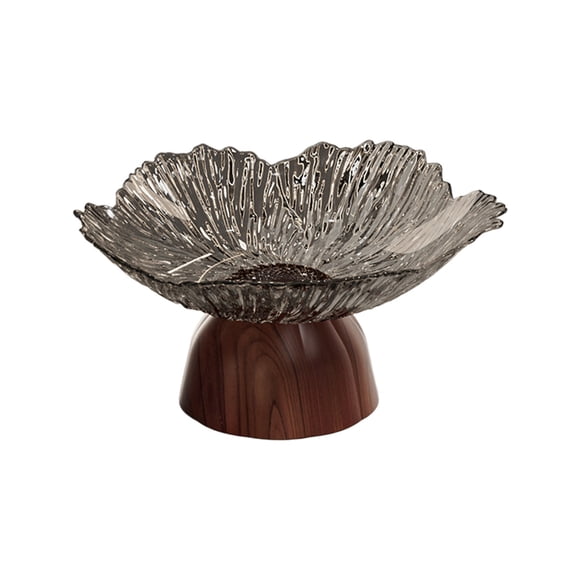 Coffee Table Tray Plastic 10.24 in x 10.24 in x 5.12 in Gray Fruit Vegetable Snack Serving Plate with Detachable Drain Base