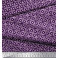thumbnail image 3 of Soimoi Purple Poly Georgette Fabric Arrow & Diamond Geometric Print Fabric by Yard 52 Inch Wide, 3 of 5