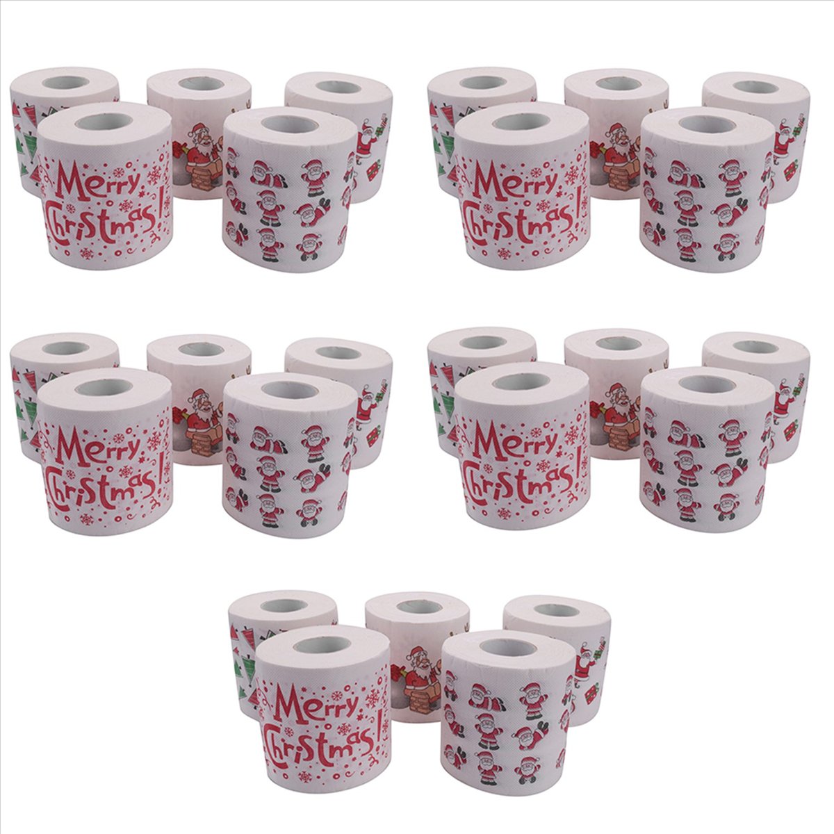 5 Styles Santa Claus Paper Roll Tissue Paper Towels Christmas Decorations Xmas Santa Office Room Toilet Paper 25 Roll