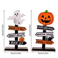 thumbnail image 2 of Citrouille d'Halloween en Bois Décoration d'Ambiance Festive Décorations de Table Cartes Décorations d'Halloween Créatives., 2 of 6