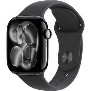 Rénovés Apple montre Gen 11 Series 11 46mm Aluminium noir Jet - Bande noire de sport MEUW4AM/A
