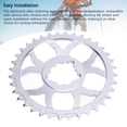 thumbnail image 3 of 36T Bike Chainring, 7075 Aluminum Alloy Lightweight Positive Negative Tooth Round Chainwheel Easy Installation Chainring Chainwheel for GXP Road Bikes, 3 of 7