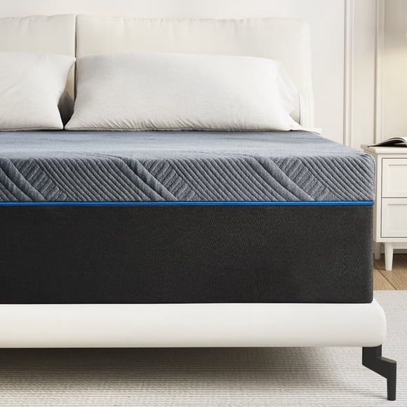 Matelas Complet Lecuneey de 30 cm (12 Pouces) en Mousse à Mémoire de Forme et Gel, Certifié CertiPUR-US, Livré en Boîte, Soulagement des Points de Pression, Fermeté Moyenne, pour Enfants et Adultes.