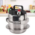 thumbnail image 1 of Stainless Steel Pressure Cooking Pot, Mini Outdoor Pressure Cooker Three Layer  for Induction Cooktop 0.8L,1.2L,1.6L, 1 of 7