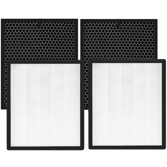isinlive LV-PUR131 Replacement Filters for LEVOIT Air Purifier and LEVOIT Smart Wi-Fi Air Purifier LV-PUR131S, HEPA and Activated Carbon Filter, LV-P