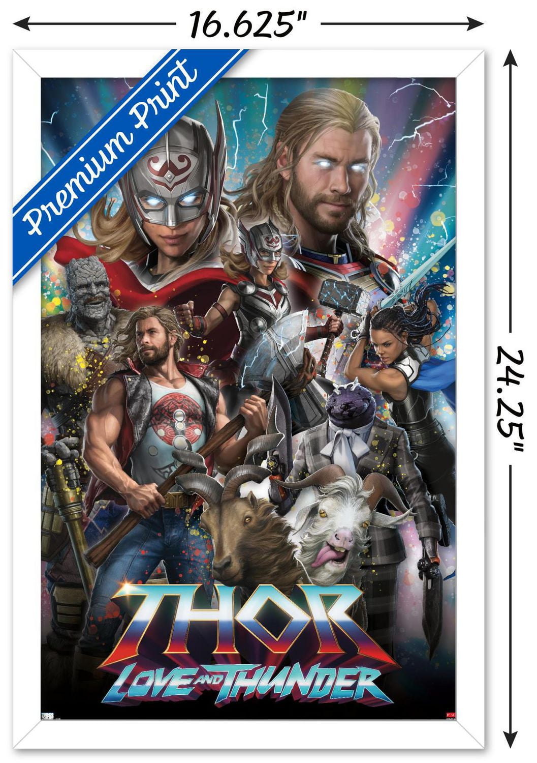 Marvel Thor: Love and Thunder - Amazing Wall Poster, 22.375" x 34" Framed