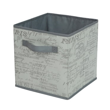 Mainstays Storage Cube Basket Box for Adult, Foldable, Main Materials Are Non Worn Fabric and Paper Card, Perfect for Nursery, Playroom Etc.