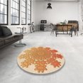 thumbnail image 4 of Ahgly Company Tapis de Zone Carré Orange Lavable en Machine, 7 Pieds Carré, 4 of 7